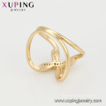 14976 Modeschmuck elegante 18 Karat Gold Fingerring, Kupferlegierung Zirkon Ringe für Mädchen